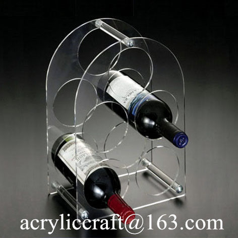Latest Fashion Acrylic Wine Rack / Plexiglass Bottle Holder / Perspex Wine Display Stand
