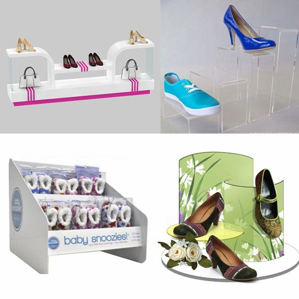 Le nouvel acrylique acrylique clair rond de /Customized de boîte de présentation de chaussure chausse la boîte de présentation