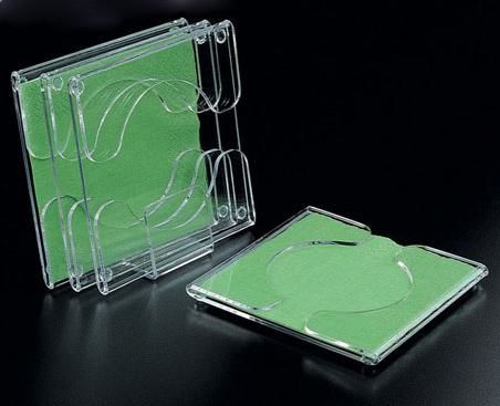 Beautiful Shape Clear Acrylic Coasters For Round Cup