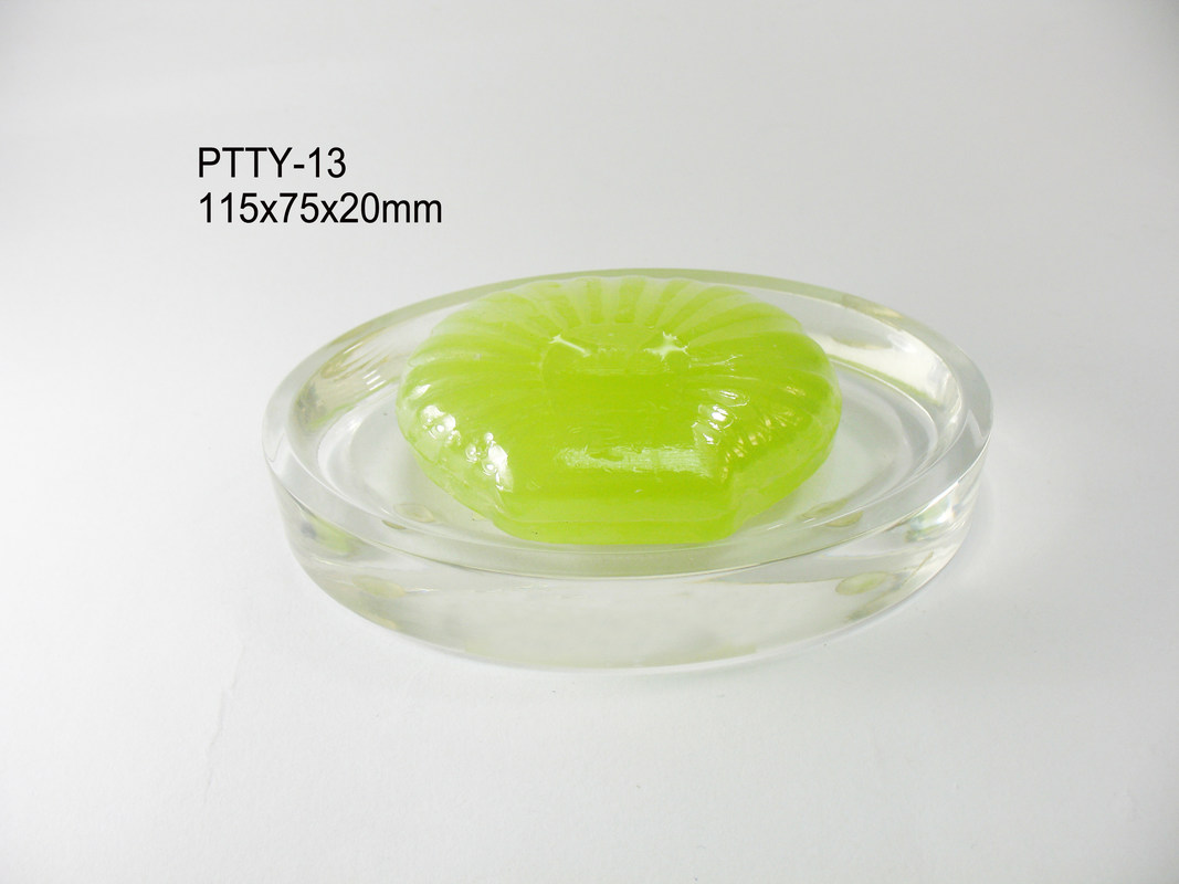 Bathroom Oval Soap Boxes Soap Holder Acrylic Display Stands For Stars Hotel