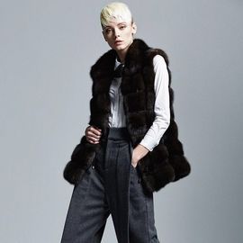 la vente en gros et la fourrure de haute qualité faite sur commande de faux d'hiver de femmes investissent, lis Cheng de Shenzhen de prix usine